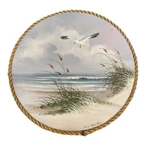 Original Seaside Wall Art by K. A. Mock, Rope Frame, Ga. Artist.